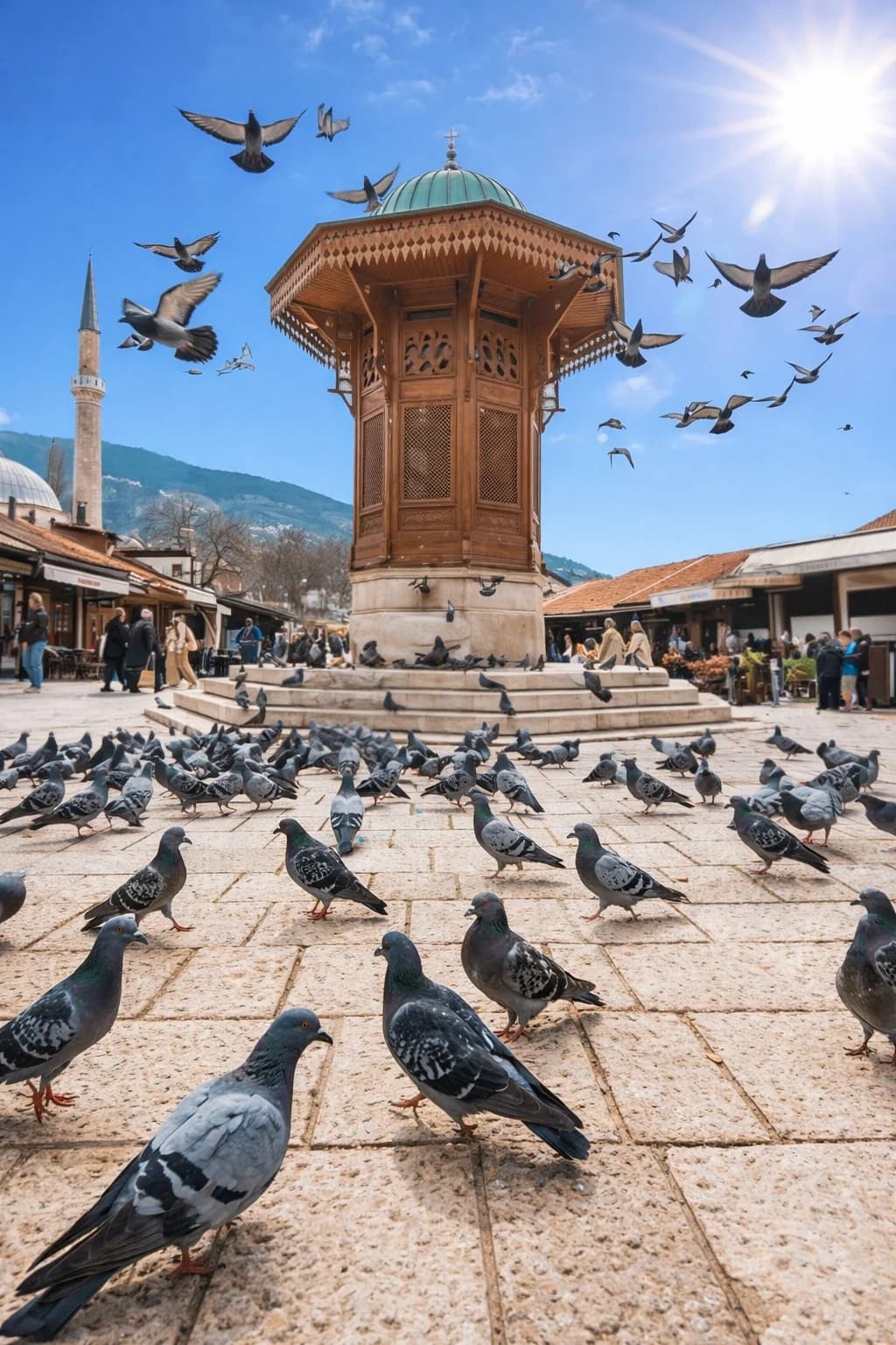 Sebilj-fontænen på Baščaršija i Sarajevo